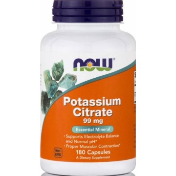 NOW FOODS POTASSIUM CITRATE 99 MG VEG 180 CAPSULES NOW FOODS POTASSIUM CITRATE 99 MG VEG 180 CAPSULES
